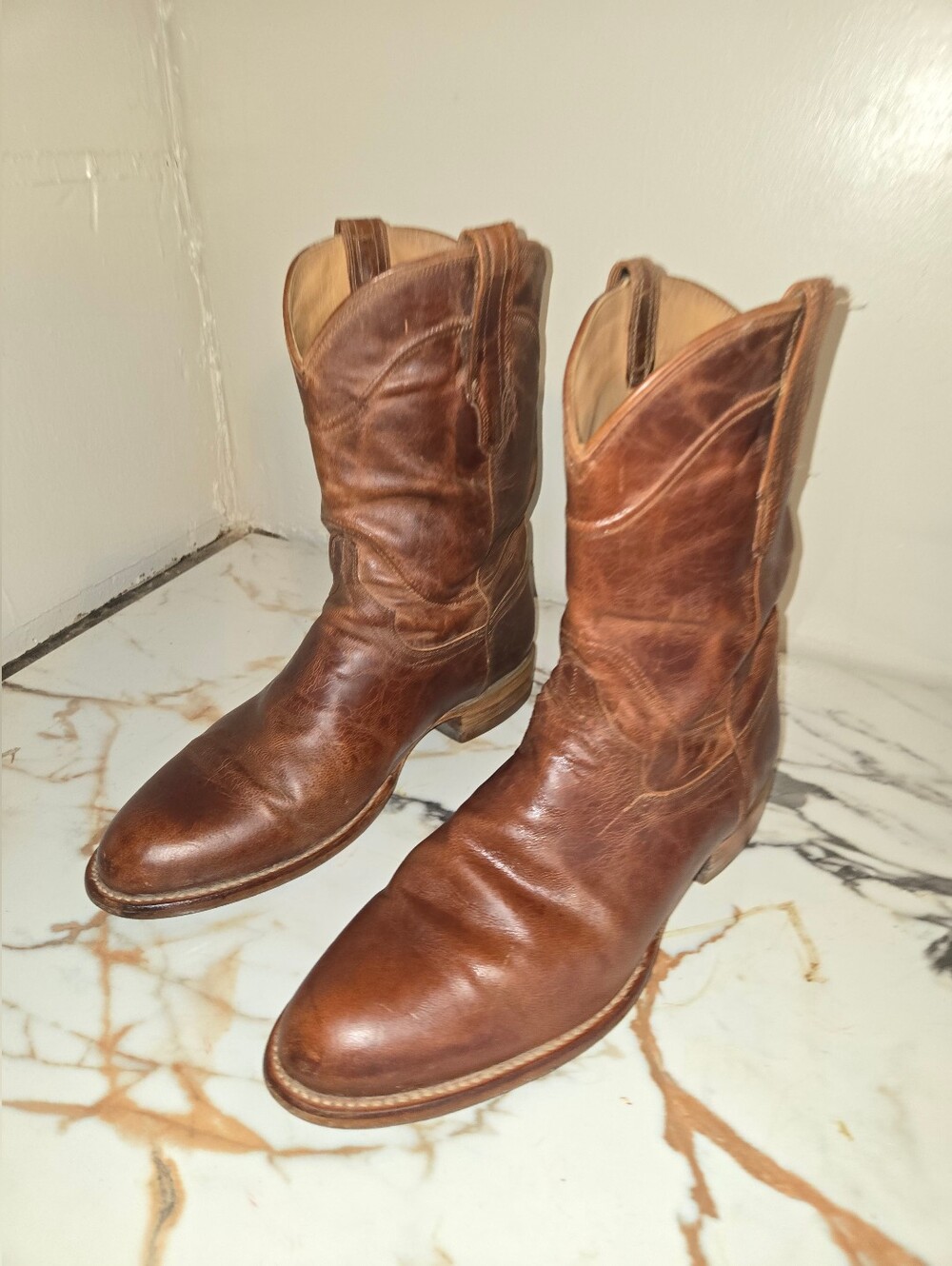 Tecovas Brown Leather Mens Boots Size  10 EE, retails For $399.00